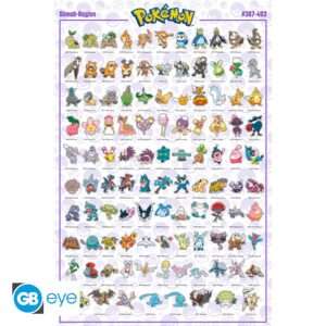 Pokemon - Poster Maxi 91.5x61 - Sinnoh Pokemon French