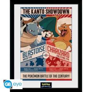 Pokemon Stampa Incorniciata "Red V Blue" (30x40) GB Eye