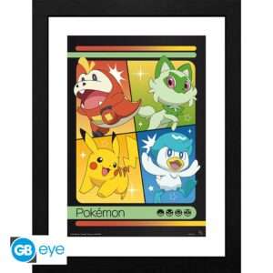 Pokemon Stampa Incorniciata "Scarlet & Violet Starters" (30x40 Cm) GB Eye