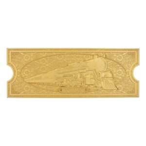 Polar Express Replica Train Ticket 24k Gold Plated Edizione Limitata Fanattik