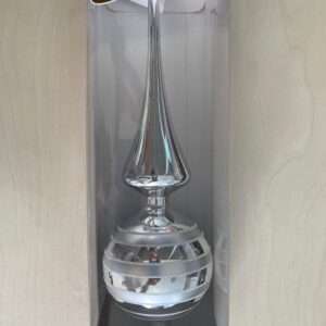 PUNTA PER ALBERO ARGENTO LUCIDO 30 CM ADDOBBI NATALE