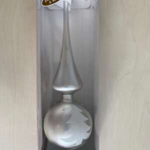 PUNTA PER ALBERO ARGENTO OPACO CON ALBERO 30 CM ADDOBBI NATALE