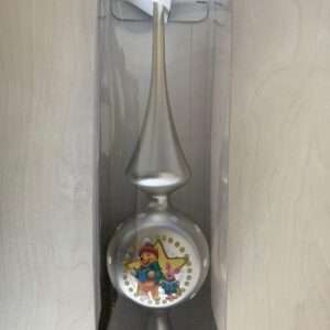 PUNTA PER ALBERO ARGENTO WINNIE THE POOH WINNIE E PIMPI 30 CM ADDOBBI NATALE
