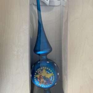 PUNTA PER ALBERO BLU WINNIE THE POOH TIGRO E HI-HO 30 CM ADDOBBI NATALE