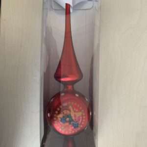 PUNTA PER ALBERO ROSSA WINNIE THE POOH WINNIE E PIMPI 30 CM ADDOBBI NATALE