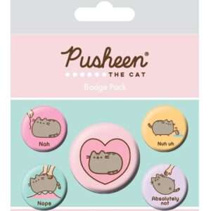 Pusheen Pin-Back Buttons 5-Pack Pusheen Nah Pyramid International