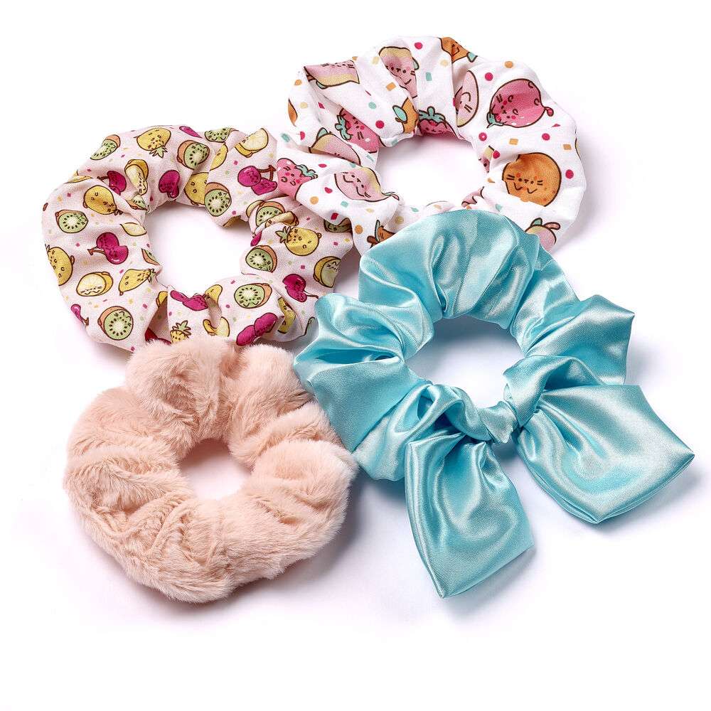 Pusheen Set 4 hair scrunchies The Carat Shop