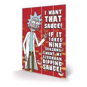 Rick E Morty In Legno Wall Art Szechuan Sauce 40 X 59 Cm Pyramid International