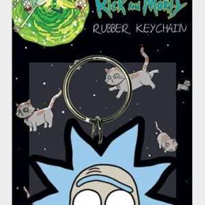 Rick E Morty Rubber Portachiavi Rick Crazy Smile 6 Cm Pyramid International