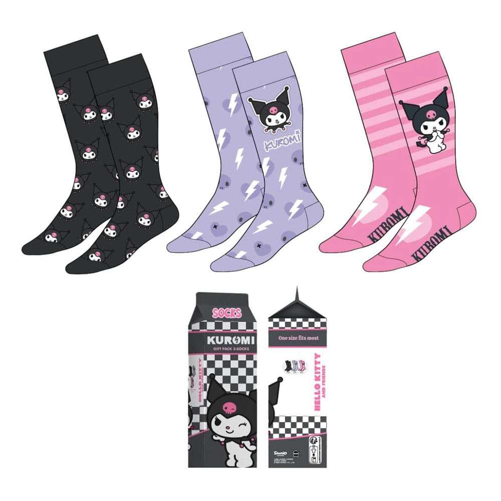 Sanrio Calzini 3-pack Kuromi 36-43 Cerdá