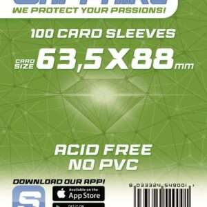 SAPPHIRE BUSTINE PROTETTIVE 63.5X88MM GREEN 100PZ CARD PROTECTOR - CARTE DA GIOCO/COLLEZIONE