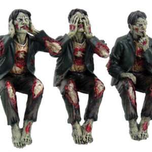 SEE NO HEAR NO SPEAK NO EVIL ZOMBIES STATUA NEMESIS NOW