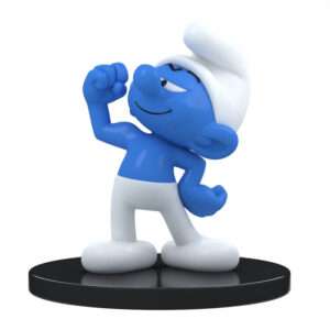Smurfs Hefty Smurf Resin Figura Statua Puppy