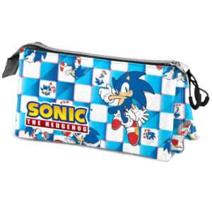 Sonic Il Riccio Astuccio Triplo Posa Blu 11 x 23 x 7 cm Karactermania