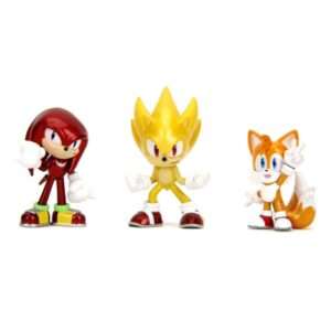 Sonic The Hedgehog Nano Metalfigs Diecast Mini Figures 3-Pack 5 Cm Jada Toys