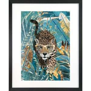 Stampa Incorniciata "Curious Jaguar In The Rainforest" (40x50 Cm) GB Eye