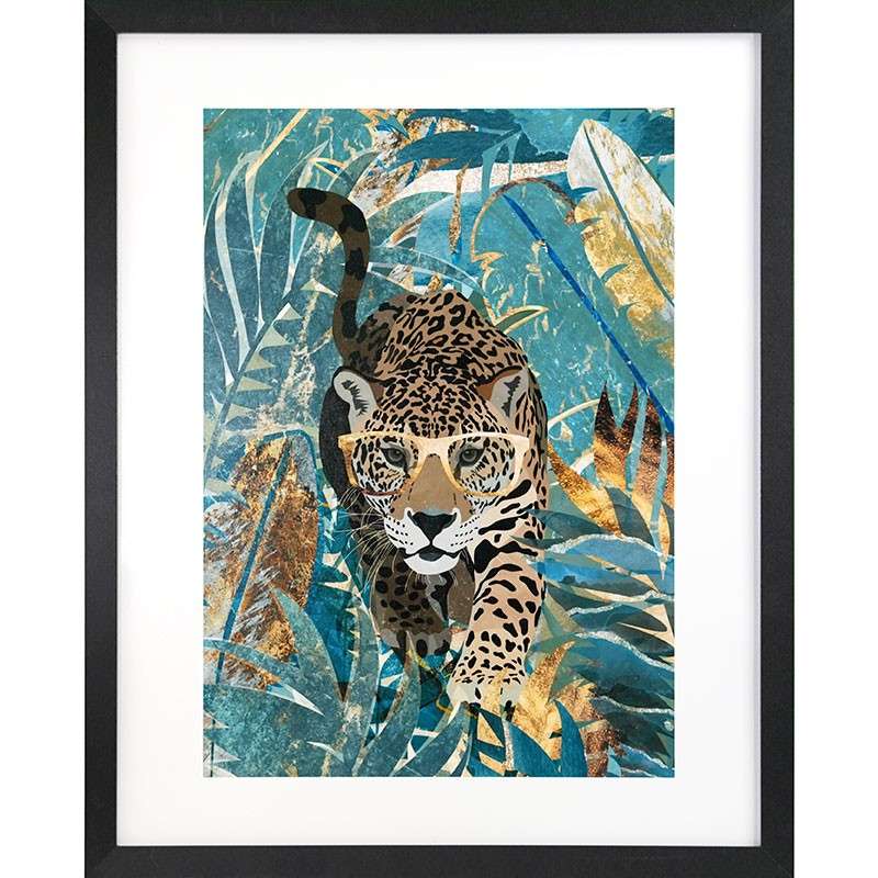 Stampa Incorniciata "Curious Jaguar In The Rainforest" (40x50 Cm) GB Eye