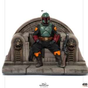 Star Wars The Mandalorian Deluxe Art Scale Statua 1/10 Boba Fett On Throne 18 Cm Iron Studios