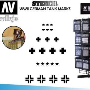 STENCIL STAFV001 WWII GERMAN TANK MARKS ACCESSORI PER MODELLISMO VALLEJO VALLEJO