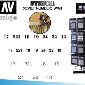 STENCIL STAFV003 SOVIET NUMBERS WWII ACCESSORI PER MODELLISMO VALLEJO VALLEJO