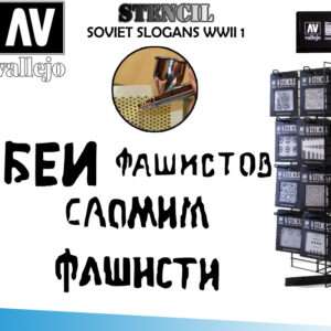 STENCIL STAFV004 SOVIET SLOGANS WWII 1 ACCESSORI PER MODELLISMO VALLEJO VALLEJO