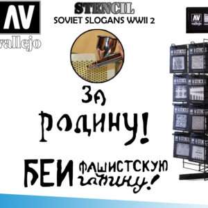 STENCIL STAFV005 SOVIET SLOGANS WWII 2 ACCESSORI PER MODELLISMO VALLEJO VALLEJO