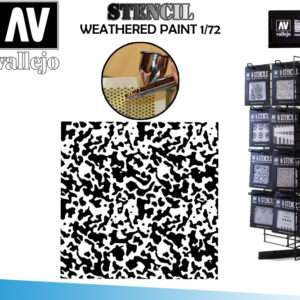 STENCIL STAIR002 WEATHERED PAINT 1/72 ACCESSORI PER MODELLISMO VALLEJO VALLEJO