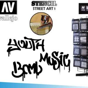 STENCIL STLET003 STREET ART 1 ACCESSORI PER MODELLISMO VALLEJO VALLEJO