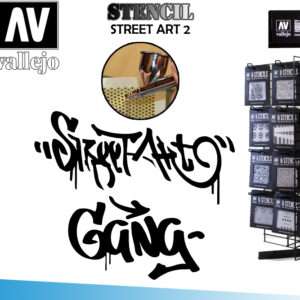 STENCIL STLET004 STREET ART 2 ACCESSORI PER MODELLISMO VALLEJO VALLEJO