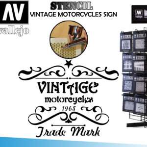 STENCIL STLET005 VINTAGE MOTORCYCLES SIG ACCESSORI PER MODELLISMO VALLEJO VALLEJO