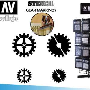 STENCIL STSF001 GEAR MARKINGS 125 ACCESSORI PER MODELLISMO VALLEJO VALLEJO