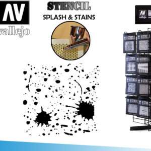 STENCIL STTX003 SPLASH & STAINS ACCESSORI PER MODELLISMO VALLEJO VALLEJO