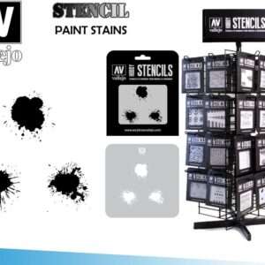 STENCIL STTX005 PAINT STAINS ACCESSORI PER MODELLISMO VALLEJO VALLEJO