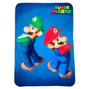 Super Mario Bros Coperta In Pile Mario e Luigi 100 x 140 Cm Nintendo