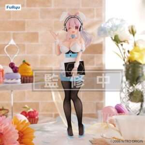 Super Sonico Bicute Bunnies Pvc Statua Waitress Light Blue Color Ver. 28 Cm Furyu