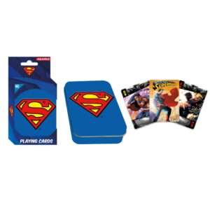 Superman Playing Cards In Tin Box Regalo Carte Da Gioco Aquarius Ent