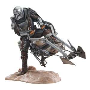 SW MANDALORIAN PREM COLL DIN DJARIN BIKE Statua Diamond Select