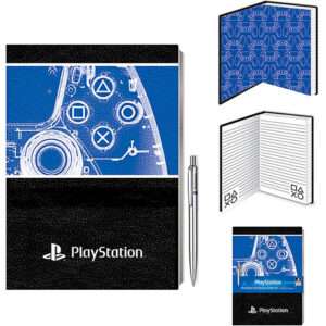 TACCUINO A5 + PENNA PLAYSTATION X-RAY DUALSENSE CONTROLLER - CANCELLERIA/SCUOLA