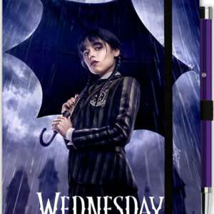 TACCUINO A5 + PENNA PROIETTORE WEDNESDAY TV SERIES - CANCELLERIA/SCUOLA