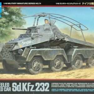 Tamiya TA32574 GERMAN 8-WHEELED HEAVY ARMORED CAR Sd. Kfz. 232 KIT 1:48 Kit Mezzi Militari Modellino