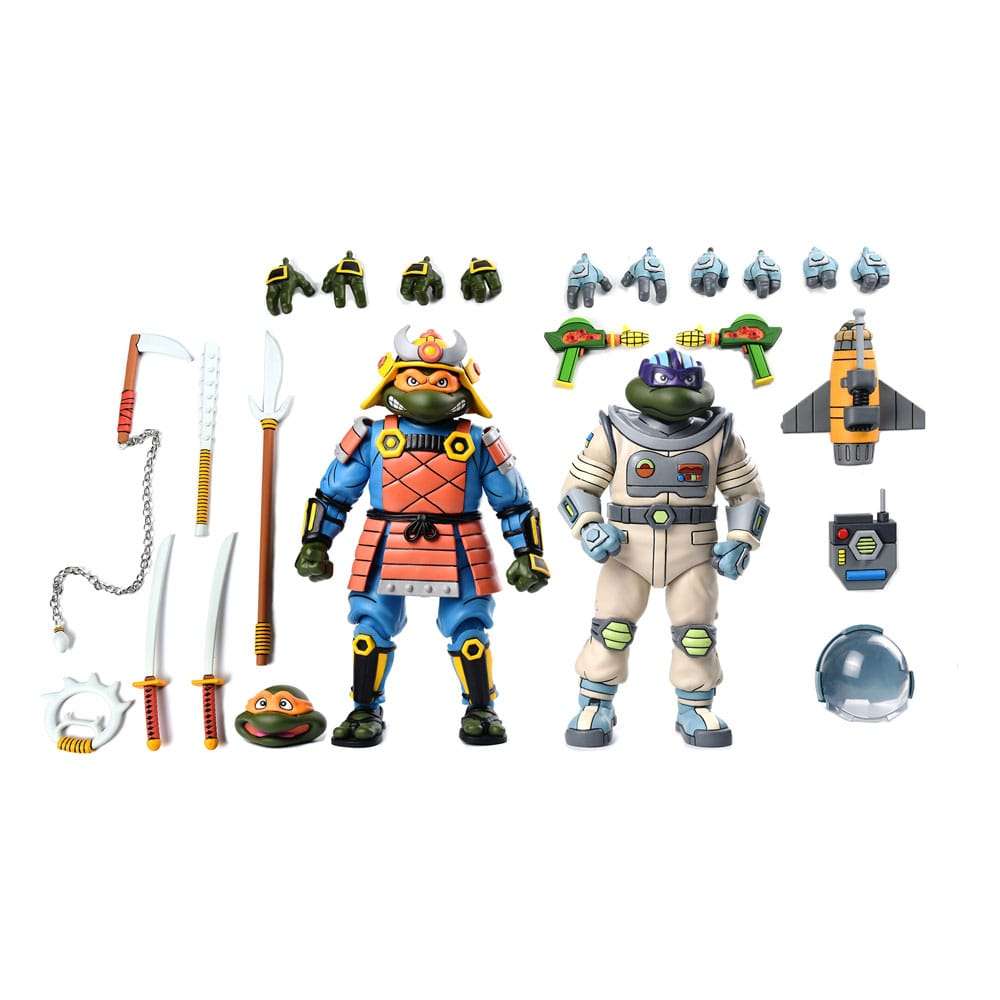 Tartarughe Ninja (cartoon) Action Figura 2 Pack Space Adventure & Samurai Turtles 18 Cm Neca