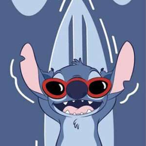 TELO MARE POLIESTERE DISNEY STITCH SURF W/GLASSES 70X140CM DISNEY STITCH - ACCESSORI