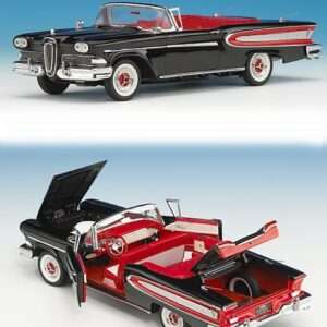 The Franklin Mint B11E038 FORD EDSEL COVERTIBLE 1958 BLACK 1:24 Modellino