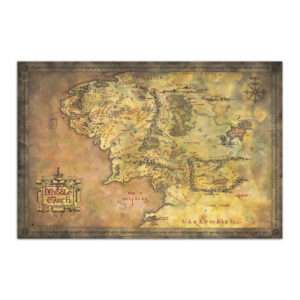 The Il Signore Degli Anelli Map Of Middle-earth Poster Erik