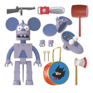 The Simpsons Ultimates Action Figura Robot Itchy 18 Cm Super7
