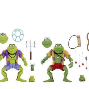 Tmnt Cartoon Genghis+ Rasputin Frog 2pk Action Figura Neca