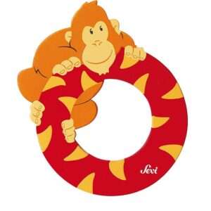 Trudi Sevi 81615 - Letteraa O Orangutan In Legno Rosso 7,5 Cm Decorazione