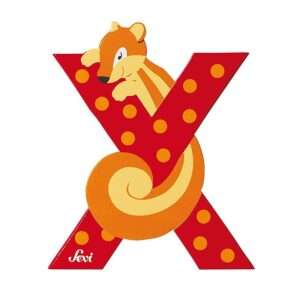 Trudi Sevi 81624 - Letteraa X Xero In Legno Rosso 9,5 Cm Decorazione