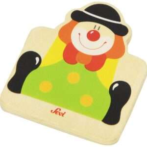 Trudi Sevi 82581 - Tesserina Clown in legno 8,5 cm Decorazione (Giocattolo)