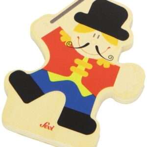 Trudi Sevi 82582 - Tesserina Domatore in legno 8,5 cm Decorazione (Giocattolo)